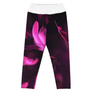 All over print yoga capri leggings white front 6a5e910c66ea2